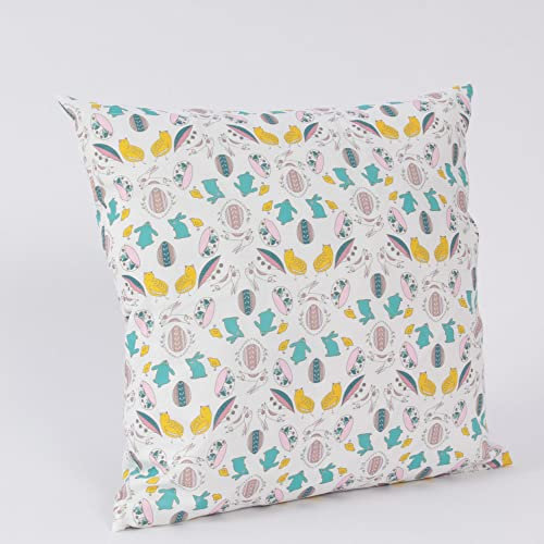 Hans-Textil-Shop Kissenbezug 100% Baumwolle - Kopfkissen, Kissenhülle, Sitzkissen, Stuhlkissen, Dekokissen, Sofakissen, Reißverschluss (Ostern Ostermotive, 40x40 cm)