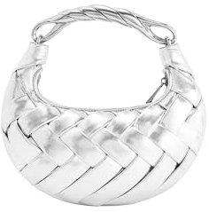 JW PEI Damen Orla Handtasche - Flecht Silber