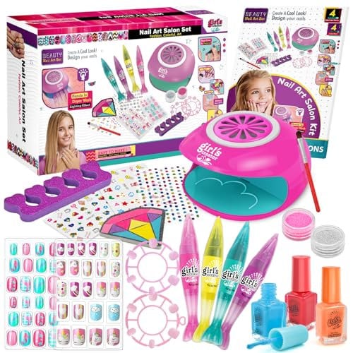 Elover Set Unghie Bambina Regalo Bambina 6 7 8 9 10 11 12 anni Trucchi Bambina Giochi Bambina Set Smalti Bambina Idee Regalo Natale,Regalo Compleanno Ragazza