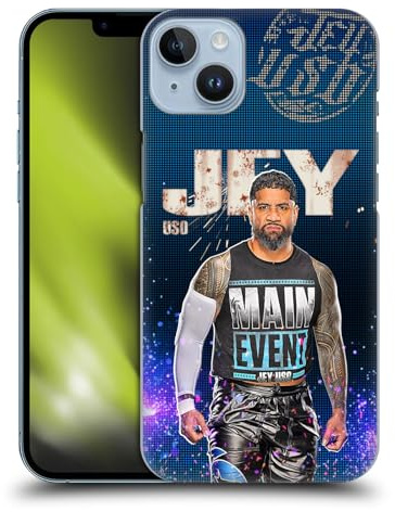Head Case Designs Offizielle WWE Portrait Jey USO Harte Rueckseiten Handyhülle Hülle Huelle kompatibel mit Apple iPhone 14 Plus