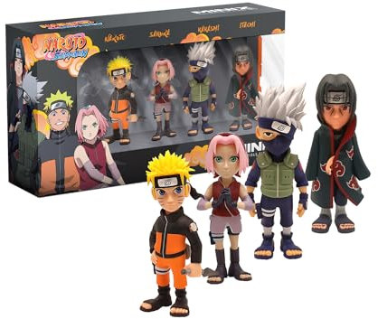 MINIX Naruto Shippuden – 4er-Pack – Sammelfigur 7 cm (Naruto, Kakashi, Itachi, Sakura)