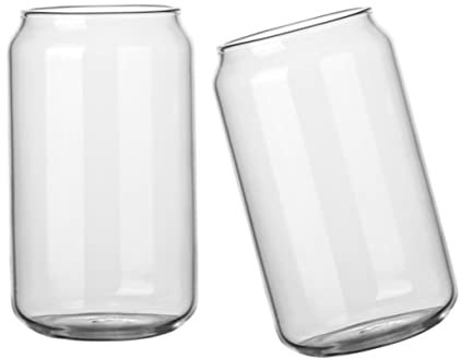 TOPBATHY 2pièces Verres à Eau Transparent Pour Café Thé Et Jus à Boire Et Élégantes