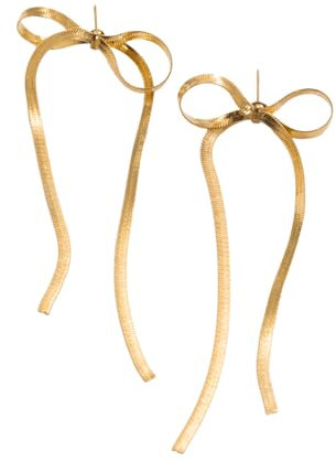 Ohrringe 2024 Mode Vintage Stil Lange Quaste Bowknot Hänger Ohrringe Schlange Hänger für Frauen Mädchen Geburtstagsgeschenke