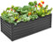 DKIEI 180x90x57cm Metal Raised Beds for Garden Vegetables, 923L Raised Planters Outdoor Large, Galvanised Raised Garden Planter Box Kit Bottomless Raised Bed for Flowers Herbs Fruit Growing, Black