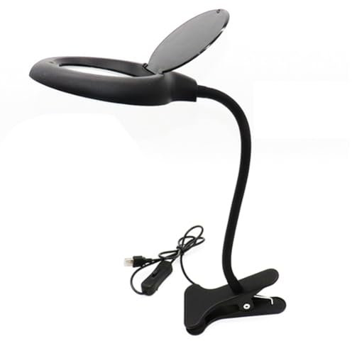 Suanzua Eye-Care Leselampe mit Vergrößerungslinse, Schreibtischlampe eine LED, Vergrößerungslampe für Arbeiten Nachttisch, Handwerksbank