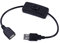 Mllepjdh 30cm USB Cable with Switch ON/Off Cable Extension Toggle Adapter for USB Lamp USB Fan Power Supply Line USB Extension Cable Cord Adapter, Black