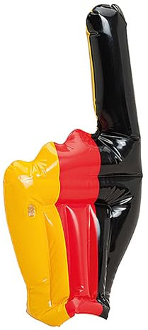 Seaside No.64 - Deutschland aufblasbare Hand Finger rot schwarz gelb - Europameisterschaft 2024 Fanartikel - Fußball Public Viewing - Germany Deko Accessoire EM WM Nationalmannschaft (Hand aufblasbar)