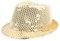 Anevous Pailletten Hut Herren, Glitzer Partyhüte Erwachsene Erwachsene Paillettenhut, Bühnenhut für Kostümzubehör Kostüm Karneval Mottoparty, Verkleidung,Gelb 58cm