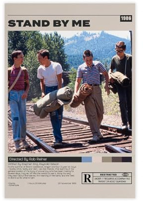ocvdfss Stand by Me-Poster, Filmposter, Leinwandposter, Schlafzimmer, Dekoration, Landschaft, Büro, Raumdekoration, Geschenk, 30 x 45 cm