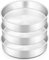 HaWare Cake Tin Set of 3, 9.5 inch Stainless Steel Round Cake Pan for Baking Roasting Serving, Large Layer Cake Tin for Birthday Wedding, Healthy & Non-Toxic, Mirror Polished & Dishwasher Safe (24cm)