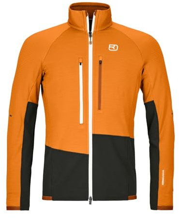 ORTOVOX FLEECE RIB JACKET M - Robuste, technische Kletter-Fleecejacke für Tage am Fels - BRAUN - HERREN - M