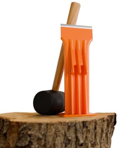 FM9LS - Spaccalegna manuale da 22,9 cm, leggero, portatile e sicuro per spaccare il legno in modo efficiente e preciso, non richiede alimentazione, perfetto per il giardinaggio