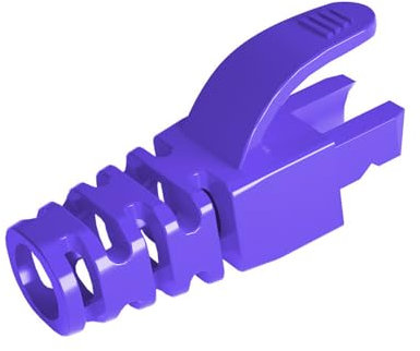 VIVOCH 50 Pcs Cat5 Cat5E Cat6 Strain Relief Boot, RJ45 Plug Connector Cover Modular Network Plug Connector Cap Cable Connector Boots, Purple