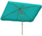 Outsunny Ombrellone da Giardino 2x3 m Inclinabile con Apertura a Manovella, Presa d'Aria e Bordo a Balze, Ombrellone da Esterno Rettangolare Anti UV 50+ in Alluminio e Poliestere 180 g/㎡, Turchese