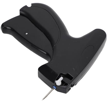 Quilt Tacker-Werkzeug, Präzises Nähen, Tragbar, Effiziente Reparatur, Kleidungsfixierer, Handheld mit Nadeln für zu Hause (Schwarz)
