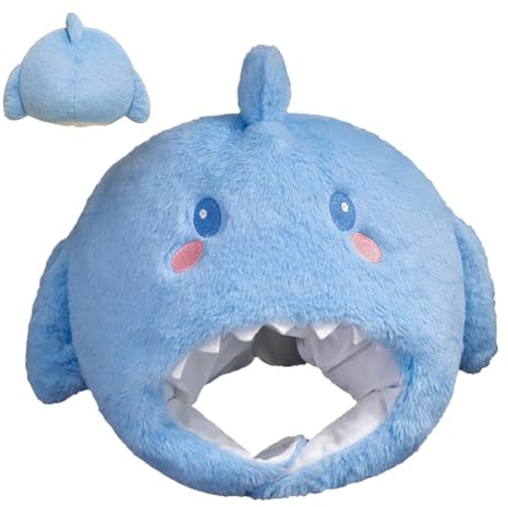 Haifisch-Kostümhut - Lustiger Tierhut für Erwachsene | Beißendes Hai-Design, weiches Plüschmaterial, bequeme Passform, ideal für Karneval, Halloween, oder Marine-Themenpartys