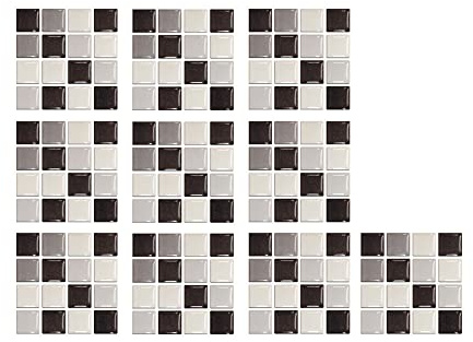 Blausky 30 STK 15x15cm Fliesenaufkleber aus PVC,Quadrat Fliesensticker Selbstklebende Wandaufkleber 3D Wandpaneele Aufkleber Mosaik Stil Fliesenfolie Deko für Küche Esszimmer Bad,Farbe 10