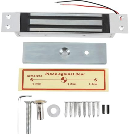 YISCE für einzelne Tür elektrisches magnetisches Schloss, 180kg Haltekraft, DC12V NC-Modus, Aluminium legierung, für Glasholz-Metall-Brandschutz tür