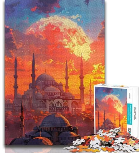Teenager-Puzzles Istanbul-Stadtbild 1000-teiliges Puzzle für Teenager Lernspiel zum Geburtstag Weihnachten für und ab 14 Jahren (26x38cm)