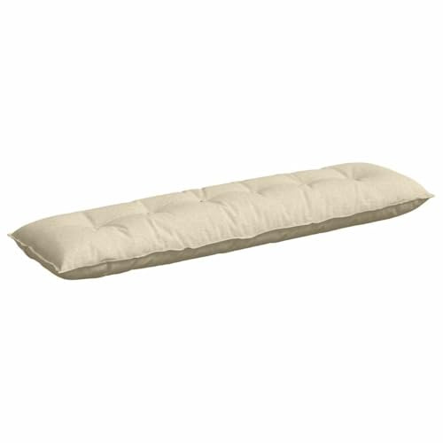 vidaXL Rückenkissen Creme 180 x 19 x 50 cm Stoff