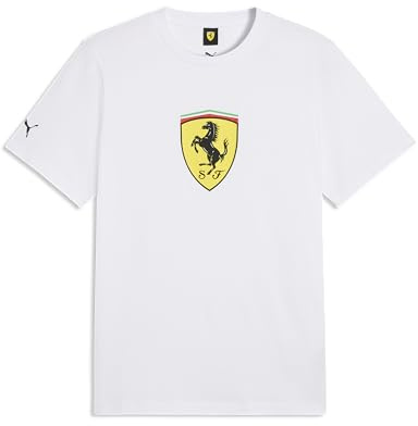 PUMA Scuderia Ferrari F1 Herren T-Shirt mit großem Scudetto-Wappenlogo | Kurzärmel mit Rundhalskragen, Teaminspiriertes Design und Branding