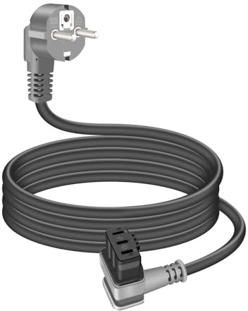 YANBORONSN Cable para lavavajillas de 90 Grados 3 Pin, Cable de Red para lavavajillas 3G1.0mm², Cable de alimentación 10A 250V para Lava-vajillas,refrigeradores, lavadoras(1,8M)