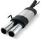 JOM Car Parts & Car Hifi GmbH 85623 Edelstahl-Endschalldämpfer mit 2X 76mm Endrohren gerade