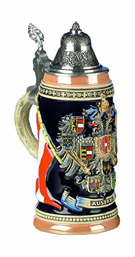 KING Bierkrug Austria Wappenreliefseidel Seidel 0,4 Liter Bierseidel KI 1014 0,4L
