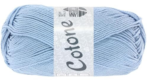 LANA GROSSA Cotone | Baumwollbasicgarn | Handstrickgarn aus 100% Baumwolle | 50g Wolle zum Stricken & Häkeln | 125m Garn FB 33