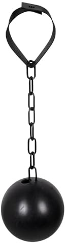 Boland 00621 - Fußfessel, Größe ca. 12 x 30 cm, aus Kunststoff, schwarz, Gefangener, Häftling, Kostüm, Karneval, Mottoparty
