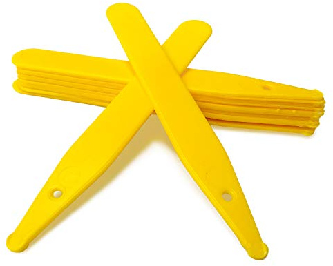 Elixir Gardens L4 Plastic Re-Usable Plant & Flower Labels | Pen & Pencil Compatible | from 50-10000 | 4 / 10cm Yellow Stick in Label x 500