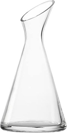 Stölzle Lausitz Schräghalskaraffe One for All 1,00 l – Glaskaraffe für Wasser, Saft, Milch & Wein – Handgefertigte Weinkaraffe aus mundgeblasenem Kristallglas – Spülmaschinengeeignet & Made in Germany