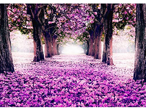 Runa Art Fototapete Wald Park Modern Vlies Wohnzimmer Schlafzimmer - Made in Germany - 308 x 220 cm Violett 9003010b