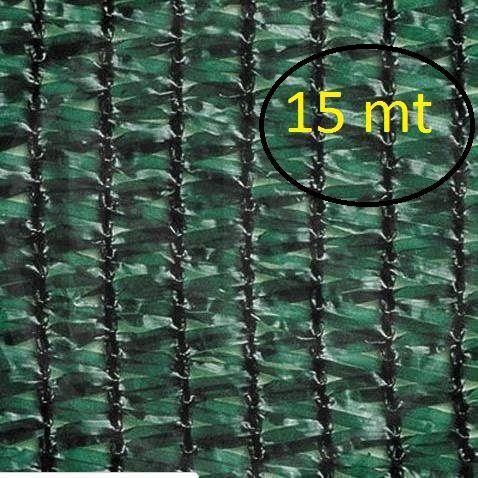 Filet rouleau de 15 m de bâche pare-soleil brise-vue brise-vue brise-vue vert – 15 m x 1 m – pour grillage métallique