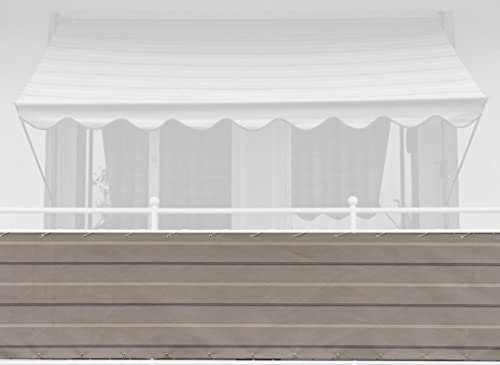 Angerer Freizeitmöbel GmbH Balkonbespannung Exklusiv 75 cm (Beige, Länge: 8 Meter)