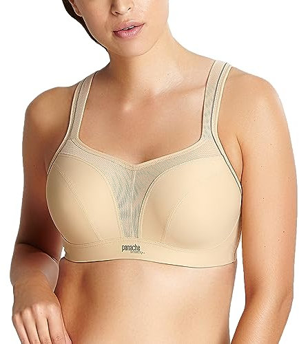 Panache Women's High Impact Underwired Sports Bra, Latte, 38F UK
