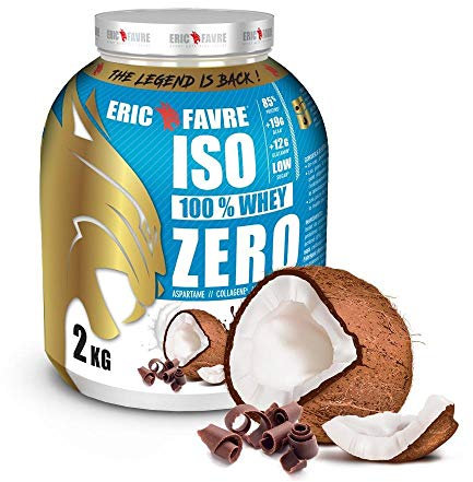 ISO WHEY ZERO 100% Pure Protéine - Pure Whey Protéine Isolate Savoureuse Pour Prise de Masse Musculaire - Assimilable Rapidement - 2kg - Saveur Choco Coco - Laboratoire Français Eric Favre