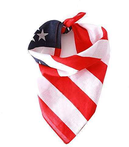 Egurs Amerikanische Flagge Bandana Usa Flag Dog Bandana Hundehalsband Bandana Dogs Triangle Lätzchen für Large Medium oder Small Cats Dogs Scarf 1#
