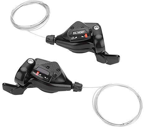 Qiilu Gangsctung Klett,1 Paar Bik,Fahrrad Links/Rechts Sctwerk Dreifach 3X7/8/9 Gang Fahrrad für Mountain Bremsh mit inneren Sctkabeln(3 * 9Speed) sctung 3x7,scth 24 zoll,gangsctung fah