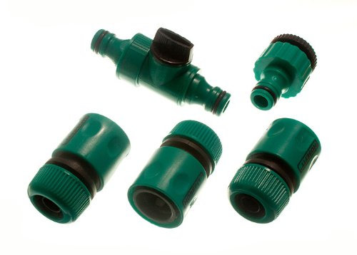 Lot de 4 paquets de 3 raccords rapides femelles 1 robinet + réducteur 1 raccord d'arrêt