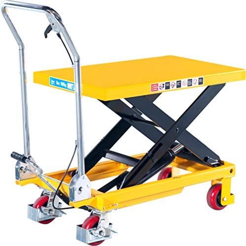Loadsurfer 500kg Mobile Scissor Lift Hydraulic Lifting Platform Table Trolley Cart Truck