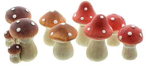 Fliegenpilz Petit, im 8er Set, Keramik, höhe 5 bis 7 cm, tolle Herbst, Erntedankdeko. Vielseitig einsetzbar