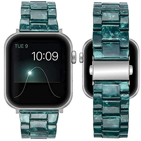 SEURE Kompatibel mit Apple Watch Armband 38mm 40mm 41mm 42mm 44mm 45mm 46mm 49mm Damen Herren Resin Harz Ersatzarmband Leicht Ersatz für Apple Watch Ultra/Ultra 2,Series 10 9 8 7 6 SE 5 4 3 2 1