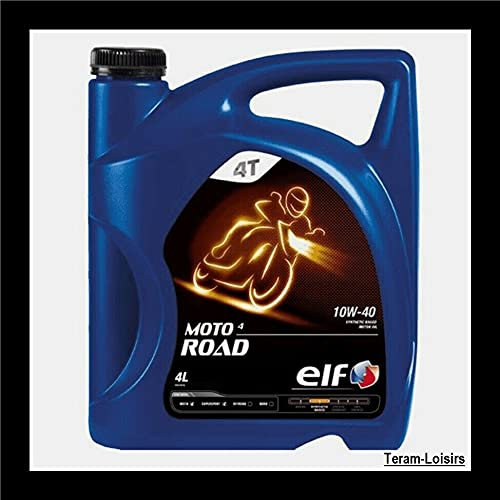 TERAM LOISIRS 4 litres Huile Moto ELF Moto 4 Road 10W-40 API SJ, JASO MA2 / 10 W 40 Neuf France