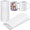 Auracure 70 StüCke Sublimation Schrumpf Folie 5X10 WäRme üBertragung Schrumpf Folie Schrumpf Folie Beutel WeißE Schrumpf Folien BäNder für Becher