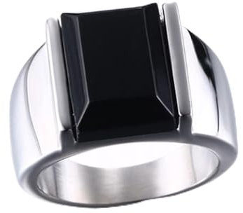 Aotiwe O Ring Edelstahl, Witzige Geschenke Ringband Aus Schwarzem Achat Stahl Größe 67 (21.3) für Memoir Weihnachten