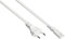 Kabelmeister Euro-Netzkabel - 10 m - Euro-Stecker Typ C (gerade) an C7/Euro 8 Buchse (gerade) - KUPFERLEITER - 0,75 mm² - für TV, Konsole, Radio, Netzteil - Weiss SK0370-W100