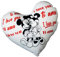 Kissen in Herzform, Geschenkidee für Sie und Ihre Freundin (Micky Maus)