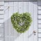 Garden Mile Artificial Flower Wreath Large Hanging Spring Summer Door Wreath Outdoor Garden Decoration Heart Shaped Wreath with Purple Flowers Hanging Indoor & Outdoor Wreath
