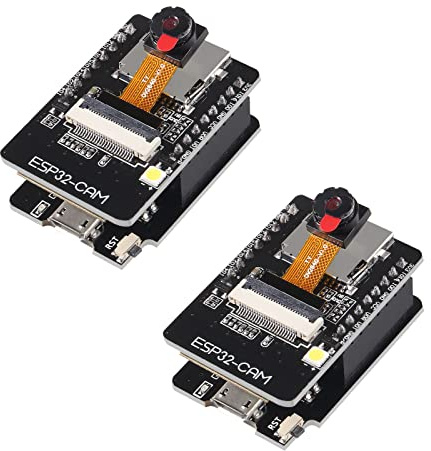 AEDIKO 2pcs ESP32-CAM WiFi Bluetooth Board ESP32-CAM-MB Micro USB to Serial Port CH340G with OV2640 2MP Camera Module Dual Mode
